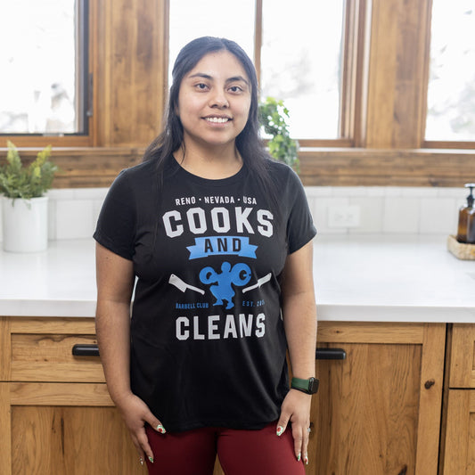 Cooks & Cleans Barbell Club Women's T-Shirt